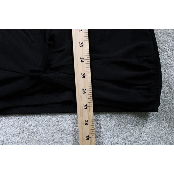 Etopia Halter Top Womens Large Black Ring Detail Ruched Swim - Picture 3 of 9